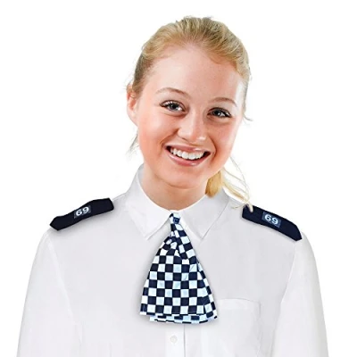 Image of Bristol Novelty BA580 WPC Scarf and Epaulette, Womens, Black/White, One Size