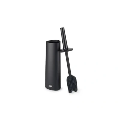 Image of Joseph Flex 360, Advanced Smart Toilet Brush And Storage Holder Set With Anti Drip, Clog, Triple Action Replaceable Head, Matt Black