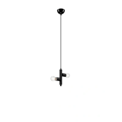 Image of Linda Modern Multi Arm Pendant Ceiling Light Black, 2x E27