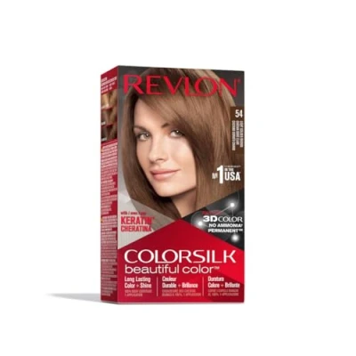 Image of Revlon colorsilk Beautiful Color, 54 Light Golden Brown, 1 Count (Pack of 1)