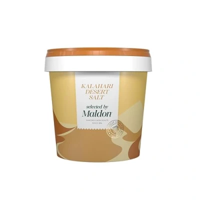 Image of Maldon Kalahari Desert Salt Selected by Our Seasoned Experts Naturally Coarse Harvested from Perfect for a Wide Range of Dishes 1kg Tub