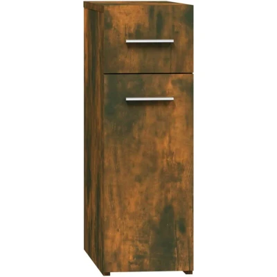 Image of vidaXL Apothecary Cabinet Smoked Oak 20x45.5x60 cm Engineered Wood