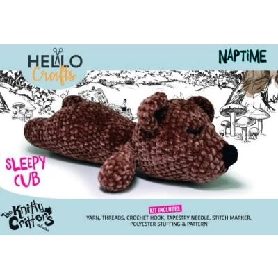 Image of KNITTY CRITTERS Crochet Kit Naptime Sleepy Cub
