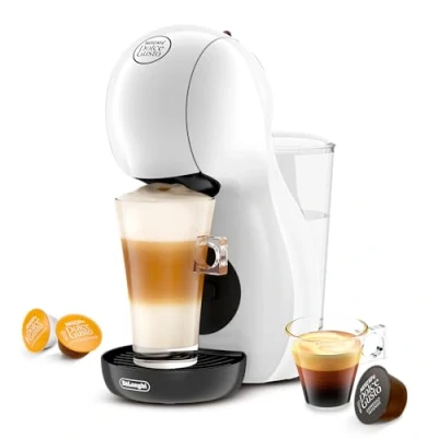 Image of De&#039;Longhi Nescafé Dolce Gusto Piccolo XS Pod Capsule Coffee Machine, Espresso, Cappuccino and more, EDG210.WB, 0.8 litres, White &amp; Black