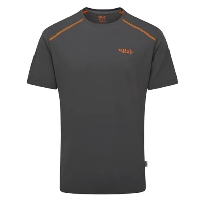 Image of Rab Men&#039;s Force Tee Lightweight T Shirt for Trekking, Climbing, &amp; Trail Running Graphene Small