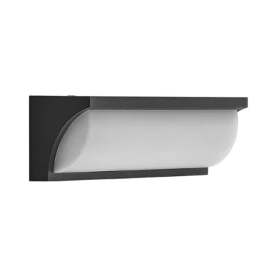 Image of LED Outdoor Wall Light &#039;Aune&#039; (Modern) in Black Made of Aluminium (1 Source,) from Lucande lamp for Exterior/Interior Walls, House, Terrace und Balcony