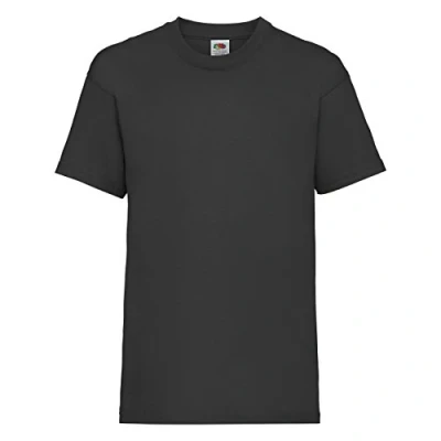Image of Fruit of the Loom boys&#039; t shirt., Boys&#039;, UTBC329_9, Black, 128 cm