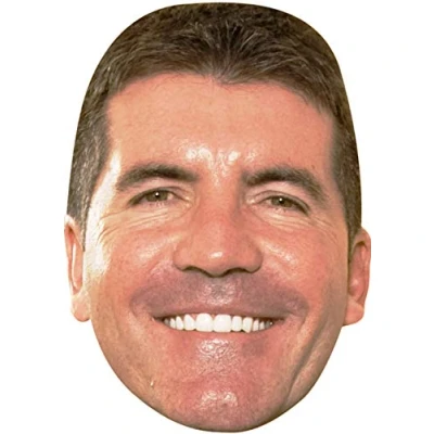 Image of FoxyPrinting Simon Cowell X Factor Tv Movie Star Celebrity Cardboard Party Face Mask Fancy Dress