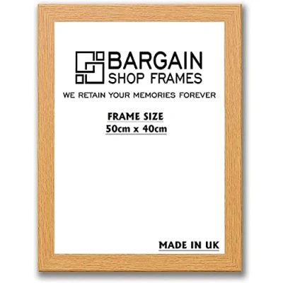 Image of Bargain Shop Az OAK WOODEN EFFECT PICTURE PHOTO POSTER FRAMES ((50cm x 40cm (500mm 400mm))