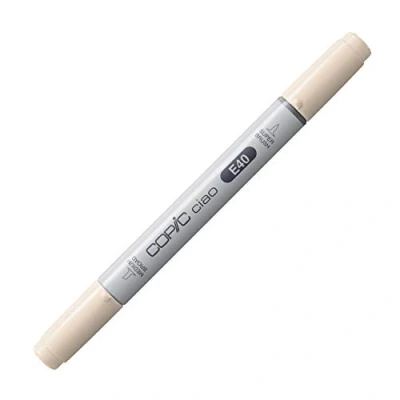 Image of Copic Ciao Coloured Marker Pen (E 40) Brick White, For Art &amp; Crafts, Colouring, Graphics, Highlighter, Design, Anime, Professional Beginners, Supplies Colouring Books