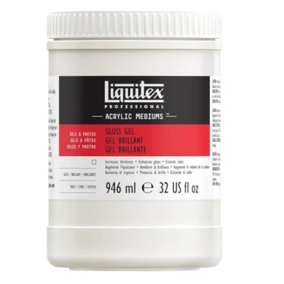 Image of Liquitex Professional Acrylic Medium for Arcylic Paint, Gloss Gel, 946 ml