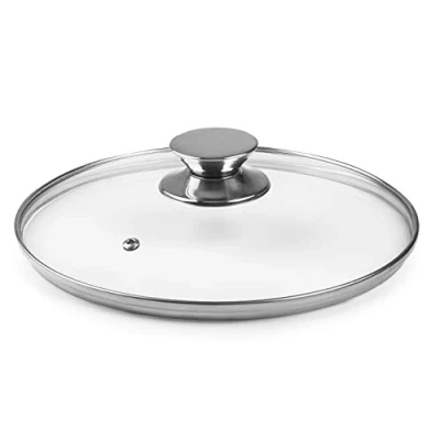 Image of IBILI 971632 Glass Lid With Stainless Steel Knob, 32 Cm, Klar/Silber