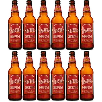 Image of Hobsons Shropstar Crisp Pale Real Ale Beer 4% ABV, 500ml (12 Pack Case) Premium English Beer, by a Craft UK Brewery