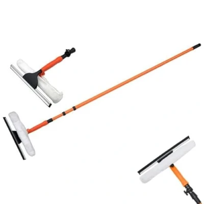 Image of 3.5m Telescopic Heavy Duty Window Cleaner for and Glass Cleaning Extendable Long Squeegee Head Conservatory Pole Roof