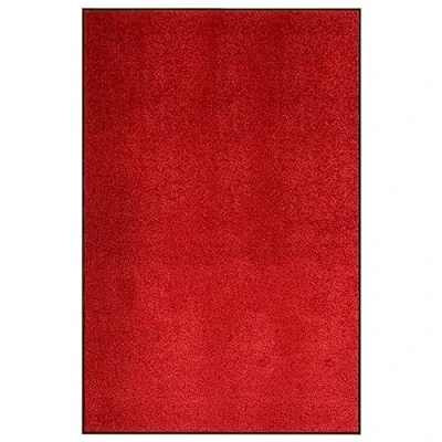 Image of vidaXL Doormat Washable Red 120x180 cm