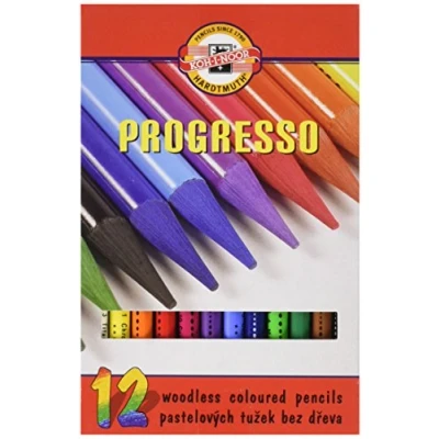 Image of Koh I Noor Progresso Woodless Coloured Pencil Set (Set of 12)