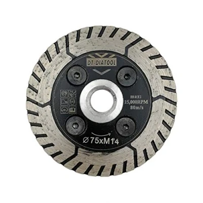Image of DT DIATOOL Diamond Dual Saw Blade 3 Inch / 75mm Disc with M14 Thread for Cutting Grinding Concrete Granite Marble Stone