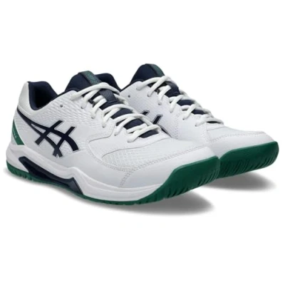 Image of ASICS Men&#039;s Gel Dedicate 8 Sneaker, White Midnight, 7.5 UK