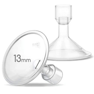 Image of Maymom Myfit 13Mm Shields Compatible with Medela Breast Pump Personalfit, Freestyle, Harmony, Maxi Connector; Connect to Widemouth/Narrow Connector, Personalfit/Freestyle Flex 2Pcs