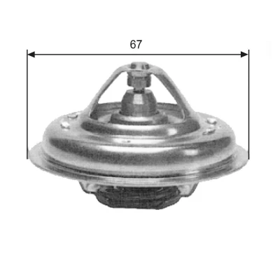 Image of 133812, 96041919 Engine thermostat GATES TH09985G1 85C with gaskets/seals without housing