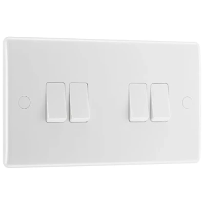 Image of Nexus 4 Gang 2 Way 10A Switch White