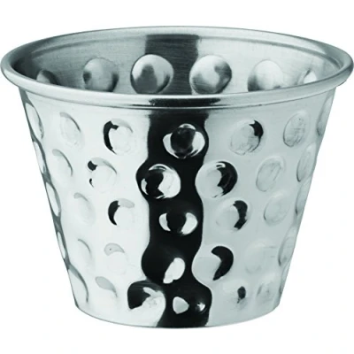Image of Utopia Stainless Steel Presentation Pans, Pails &amp; Casseroles, F91150 000000 B01024, Hammered Ramekin 4oz (9cl) (Box of 24)