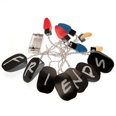 Image of Groovy Uk Friends 2D String Lights, Black/Blue/Red/White/Yellow