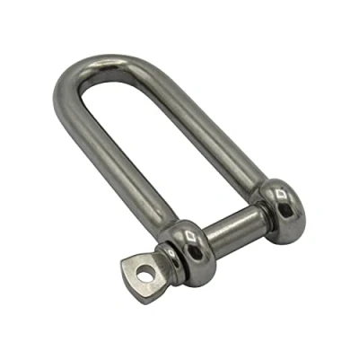 Image of Long D Shackle Stainless Steel 6MM (Marine Boat Rigging Sails Halyards Dee)