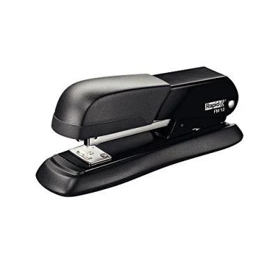 Image of Rapid FM12 Half Strip Stapler, 25 Sheet Capacity, Stapling, Tacking and Pinning, Ergonomic Design, Metal Body, Black, 5000273