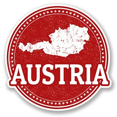 Image of 2 x Austria Vinyl Sticker iPad Laptop Car Luggage Travel Tag Map Flag Gift #5562 (10cm 10cm)