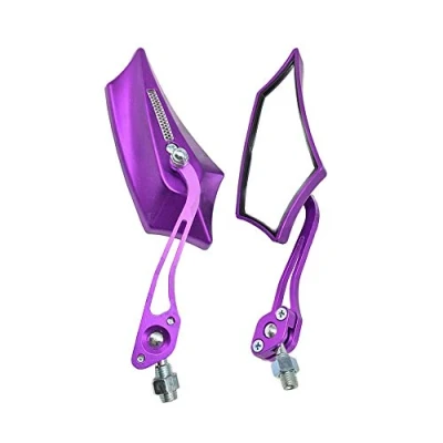 Image of Mintice Purple Universal Motorcycle Motorbike Bike 8 / 10mm Rear View Side Mirror Scooter