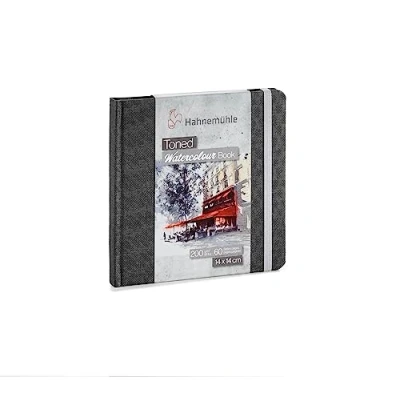 Image of Hahnemuhle 10625172 Toned Watercolour Book, 14cm x Size, Grey, Pack of 5