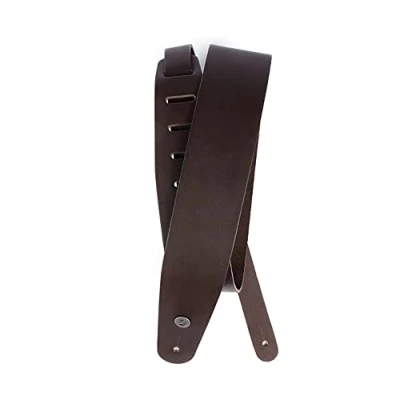 Image of D&#039;Addario Accessories Leather Guitar Strap Electric Strap, Acoustic &amp; Bass Classic Brown