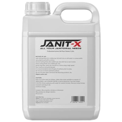 Image of Janit x Pro Formula Fresh Lemon Gel Floor Cleaner Deodoriser 5 Litre (1 5L)
