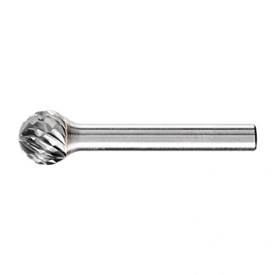 Image of PFERD HM milling bit, Ball Shape KUD, All Round Teeth, bit Diameter 12 mm, Shaft 6 Length 51 21001008 for Versatile use on The Most Important industrially Used Materials
