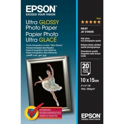 Image of Epson Photo Paper Ultra Glossy ,White,10X15 20Shts 300Gr