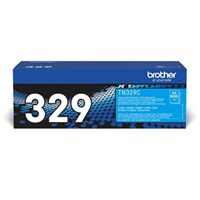 Image of Brother TN329C Cyan original toner cartridge for DCP L8450CDW, HL L8350CDW, L8350CDWT, MFC L8850CDW
