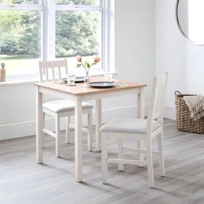 Image of Julian Bowen Set Of 2 Coxmoor Dining Chairs Ivory