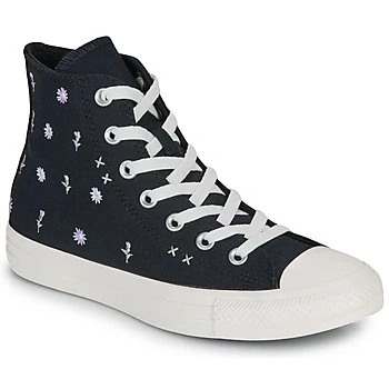 Image of Converse Chuck Taylor ALL STAR Hightop trainers, Women&#039;s, Size: 6, Black/egret/foothill green shoes