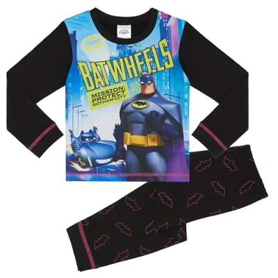 Image of DC Comics Batwheels Batman Unisex Long Pyjama Set 2 3 Years 98cm Multicolour