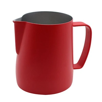 Image of Dianoo Stainless Steel Frothing Pitcher Jug Milk Frothers Cup Suitable for Coffee, Latte and 350ml pinky red