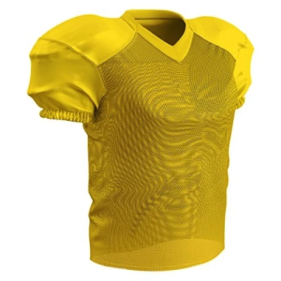 Image of CHAMPRO Time Out Polyester Practice Football Jersey Gold
