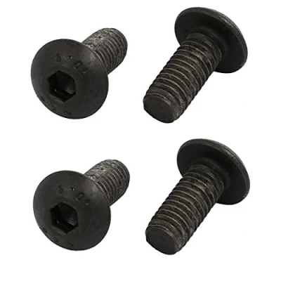 Image of Sourcingmap 4pcs M5x12mm 10.9 Grade Hex Socket Reverse Left Hand Thread Screw Bolt Black