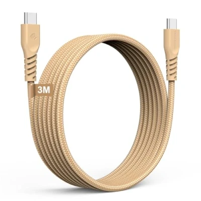 Image of USB C to Long Charger Cable 60W STRONG Braided Fast Charging Type Data Lead Compatible with iPhone 15, iPad Pro 2022, Air 4/5, Samsung S24/S23/S21/A54/A14, Honor, Switch [3M]