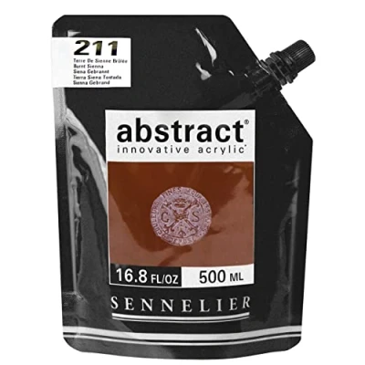 Image of Sennelier Abstract Acrylic 500ml Pouch, Burnt Sienna, (10 121521 211)