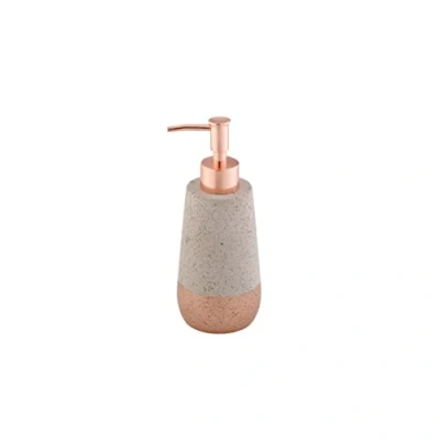 Image of axentia Soap Dispenser, Chrome, Grey, Rose Gold, Ø ca. 7,3 cm, Höhe 19,5 cm
