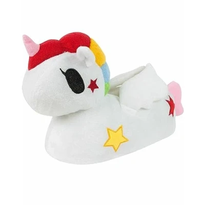 Image of Tokidoki 3D Cartoon Unicorn Animal Novelty Soft Plush Women&#039;s Slip On Slippers