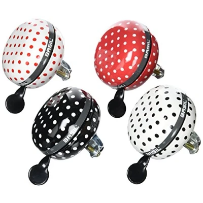 Image of Basil Ding Dong Big Polkadot Bicycle Bell POS Display Pack of 4, Multicolour
