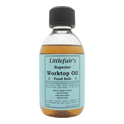 Image of Littlefair’s Worktop Oil 250ml All Round Protection &amp; Food Safe Wood Kitchen with Easy Apply Quick Dry Formula Wooden for a Beautiful Satin Sheen Types