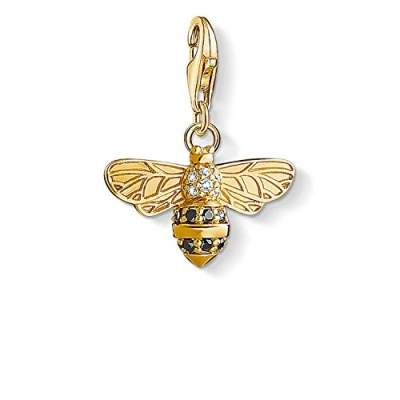 Image of Thomas Sabo Women Charm Pendant Bee Club 925 Sterling Silver 1449 414 39
